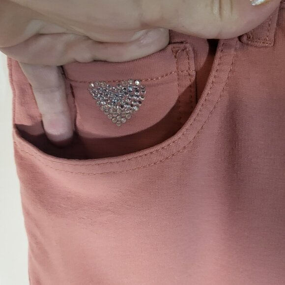 Dream Jeannes by Quacker Factory Women's Stretch Jeans Size 14 Salmon Pink - Picture 4 of 12